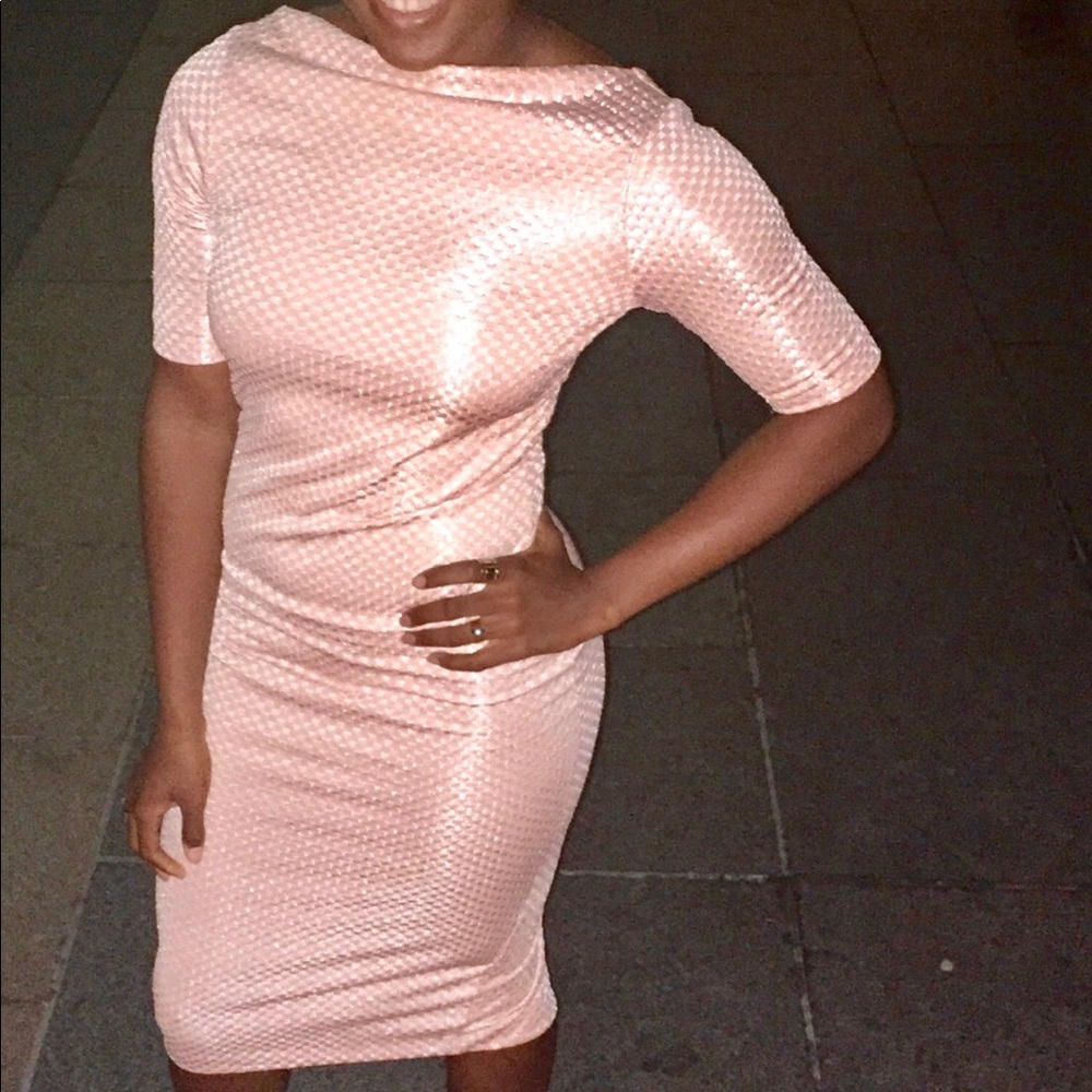 ZARA Fitted Dress Open Back, Adjustable slit.